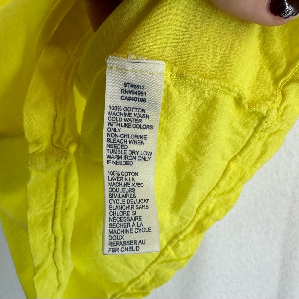 Heritage 1981 Short Sleeve Ruched Sleeve Basic T Shirt Womens Small Yellow‎ - Picture 4 of 9